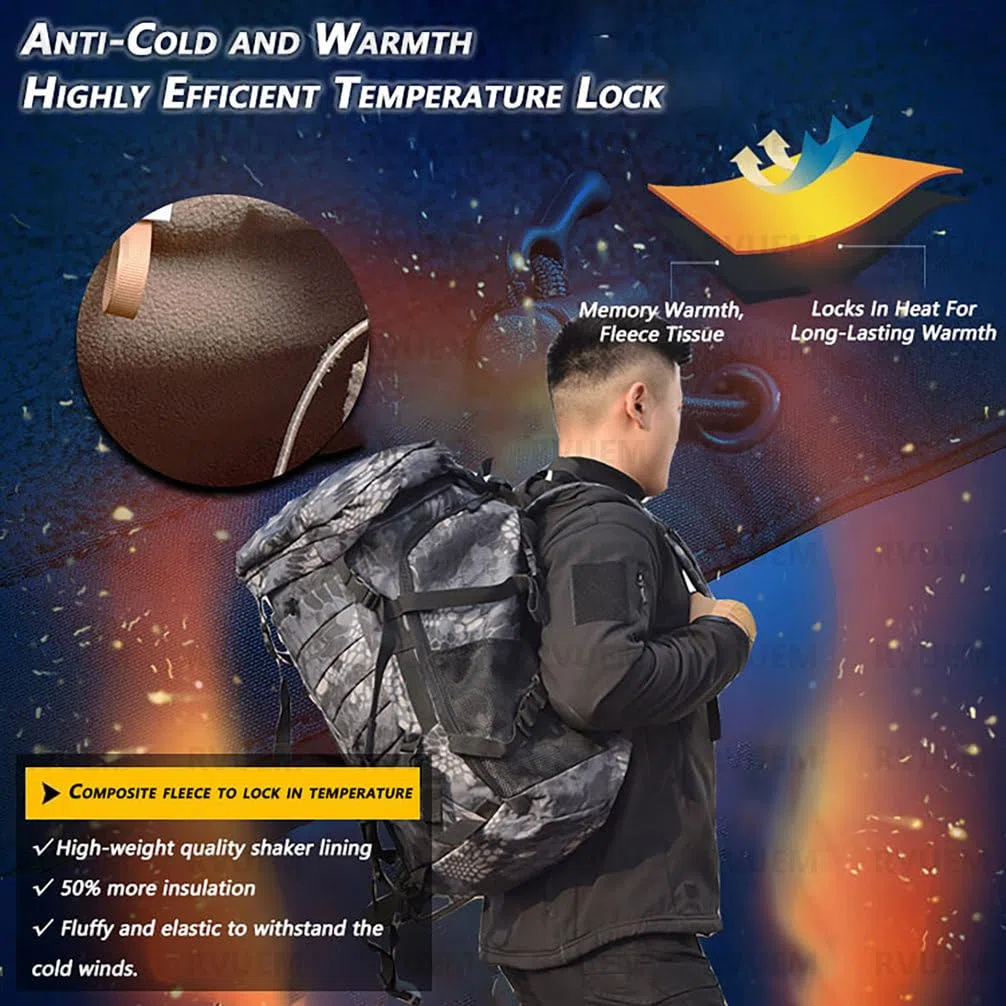 Tuta da Combattimento Abbigliamento Militare Giacca Softshell da Uomo Tuta da Sci per Esterni 2 Pezzi Tute Snowboard Set Giacca Sci Invernale Impermeabile + Pantaloni Neve