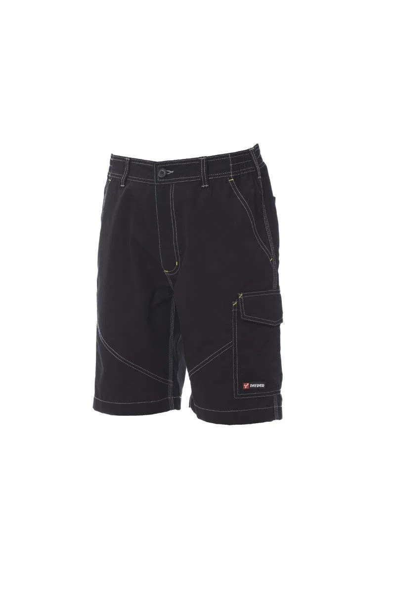 PAYPER Caracas Bermuda da Uomo 100% Cotone Chiusura Zip Tasca Porta Metro Posteriore Bande Reflex Blu Navy