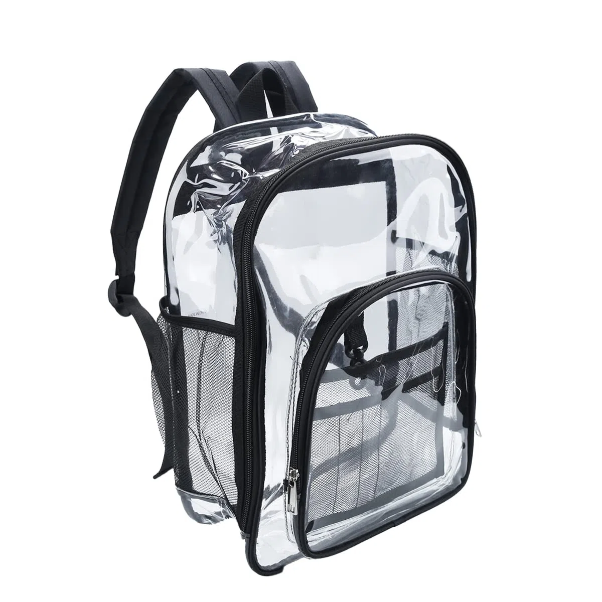 FISHSHOP Zaino in PVC Trasparente,Impermeabile Casual Bag Zainetto Zaino Trasparente Donna Uomo Zaini,Per Scuola Lavoro Viaggio Palestra Spiaggia Concerti Festival (L)