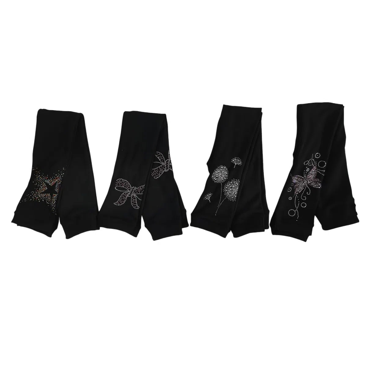 LIUHUO Pantaloni da pattinaggio artistico da ragazza neri quattro modelli pantaloni da allenamento in velluto
