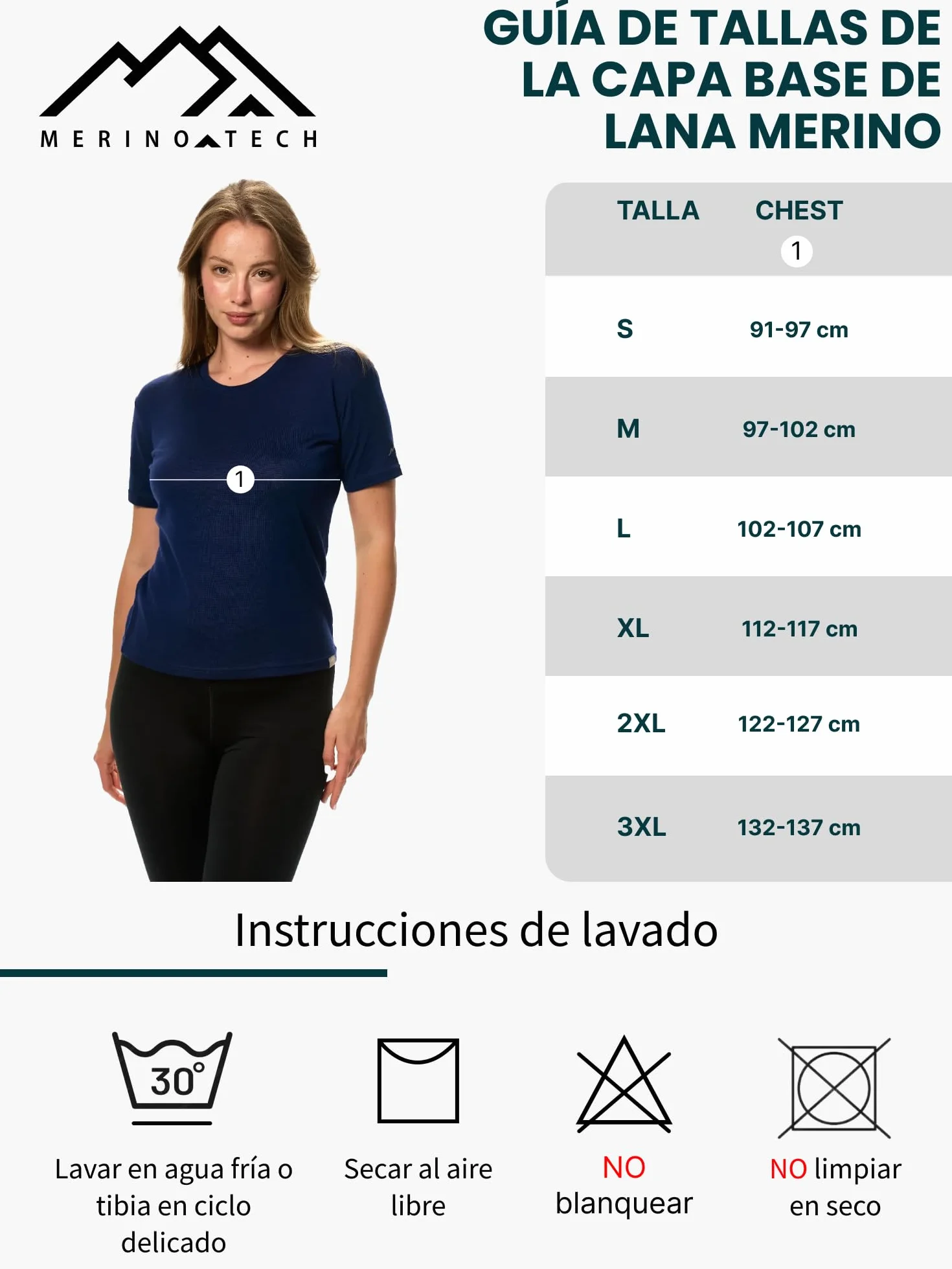 Merino.tech 100% Merino T Shirt Damen - Merinowolle Sport Wandern Thermoshirt Damen + Wandersocken (Medium, Denim V-Neck)