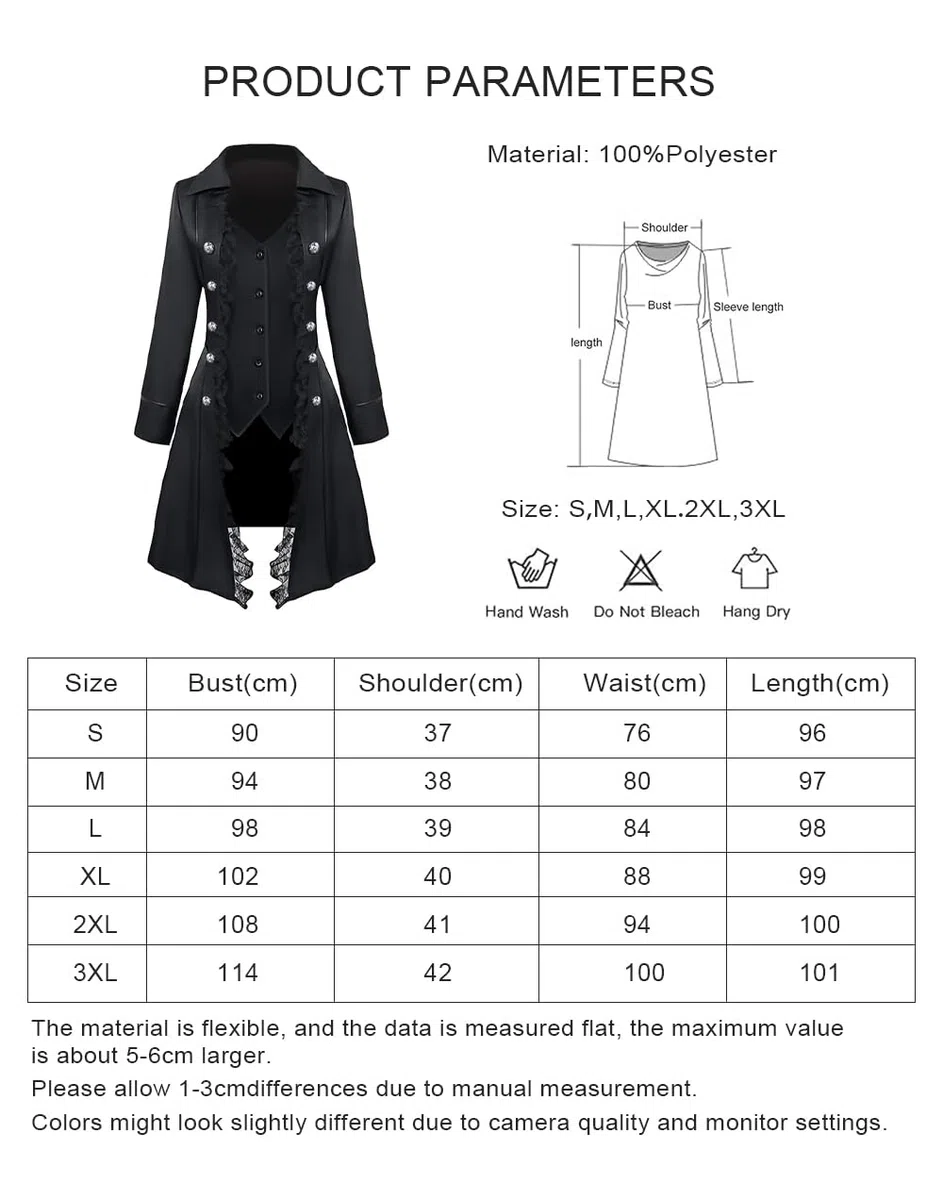 Feynman Giacca Steampunk, cappotto gotico con pizzo, barocco, vittoriano, tripetto, vintage, medievale, giacca, uniforme