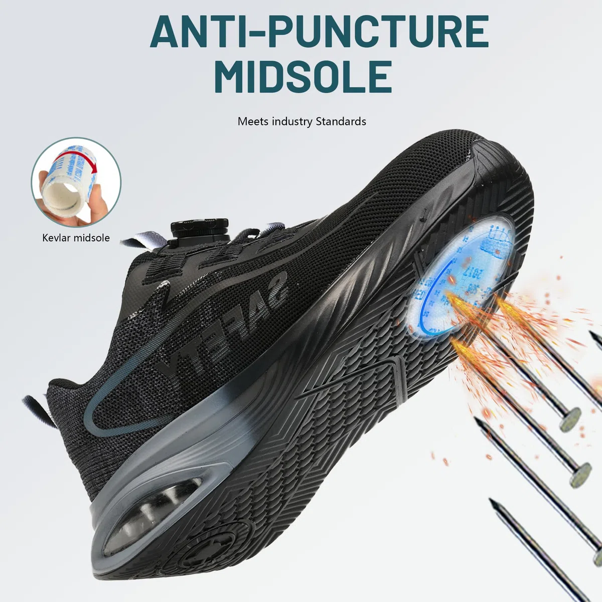 Scarpe Antinfortunistiche Donna Uomo Leggere e Comode Scarpe da Lavoro con Punta in Acciaio Antiscivolo Traspiranti Scarpe Sicurezza