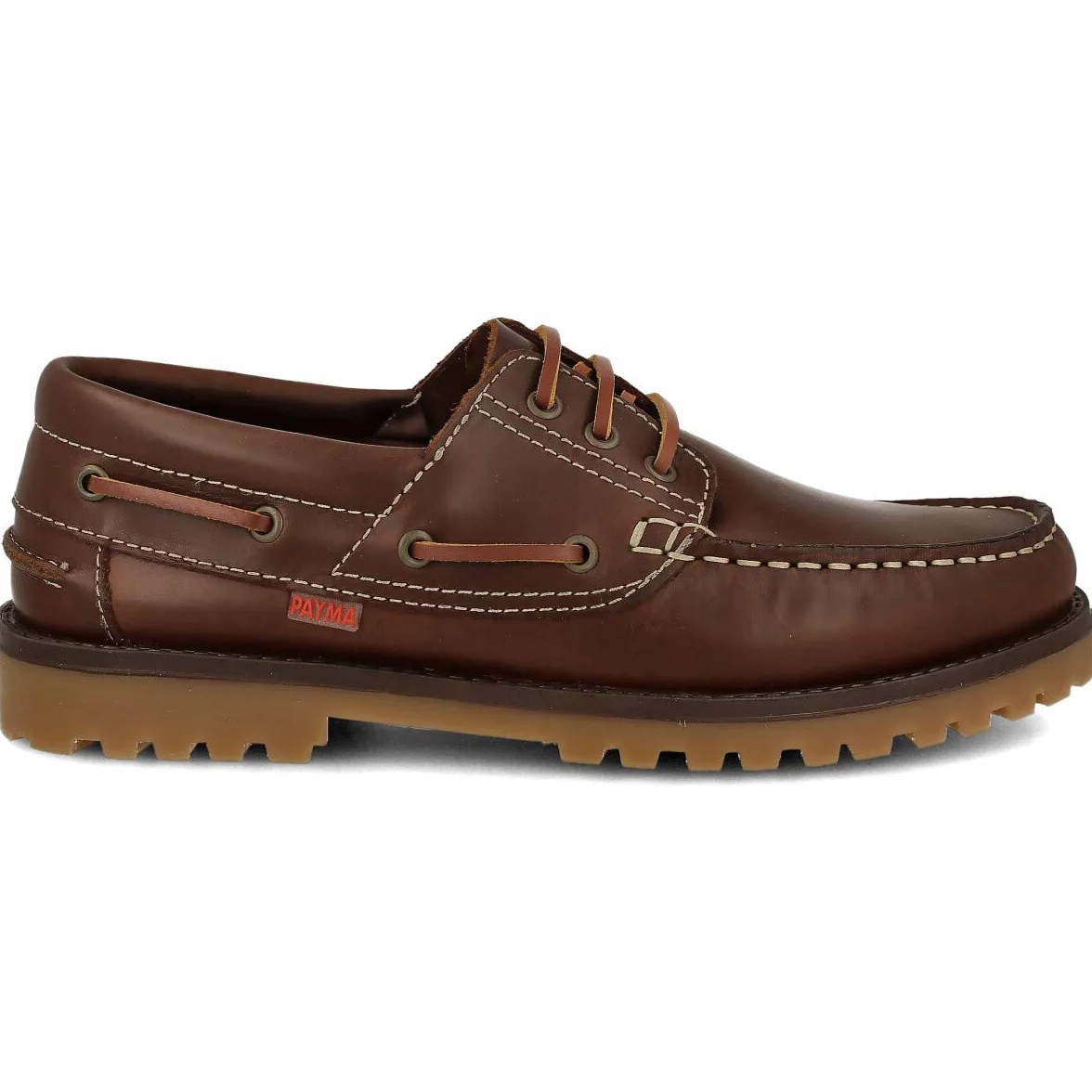Scarpe da Barca Uomo Donna Bambino in Pelle Casual. Chiusura con Tre Occhielli. Suola di Gomma. Taglie Grandi. Marrone, Blu Navy, Nero e Strappo