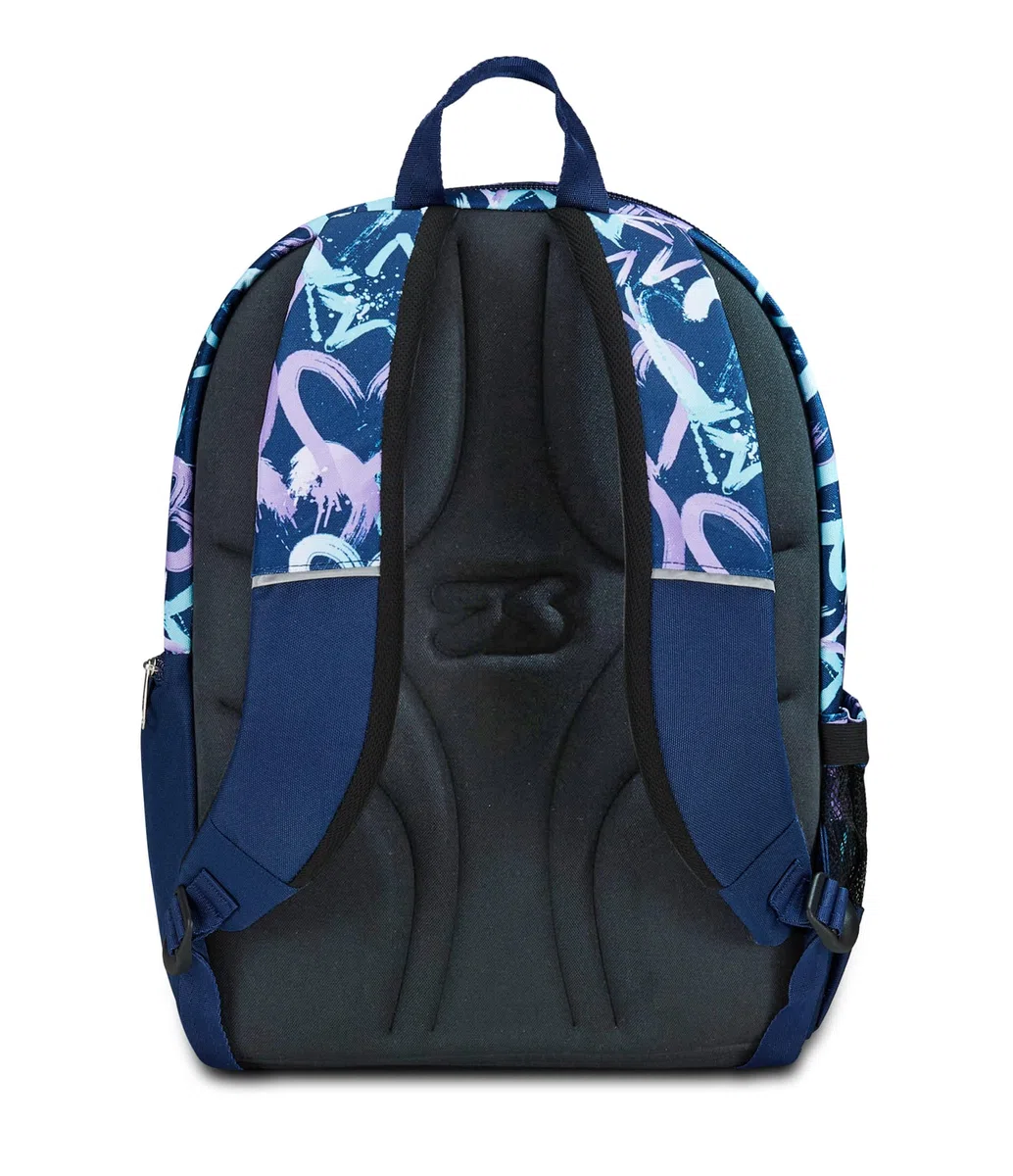 Seven Zaino Scuola Adavanced Detach, Viola Blu, Crystal Purple, Tasca Staccabile Uso Zainetto, Tasca Porta PC, Scuola + Seven Diario 12 Mesi, Nero, Ragazza