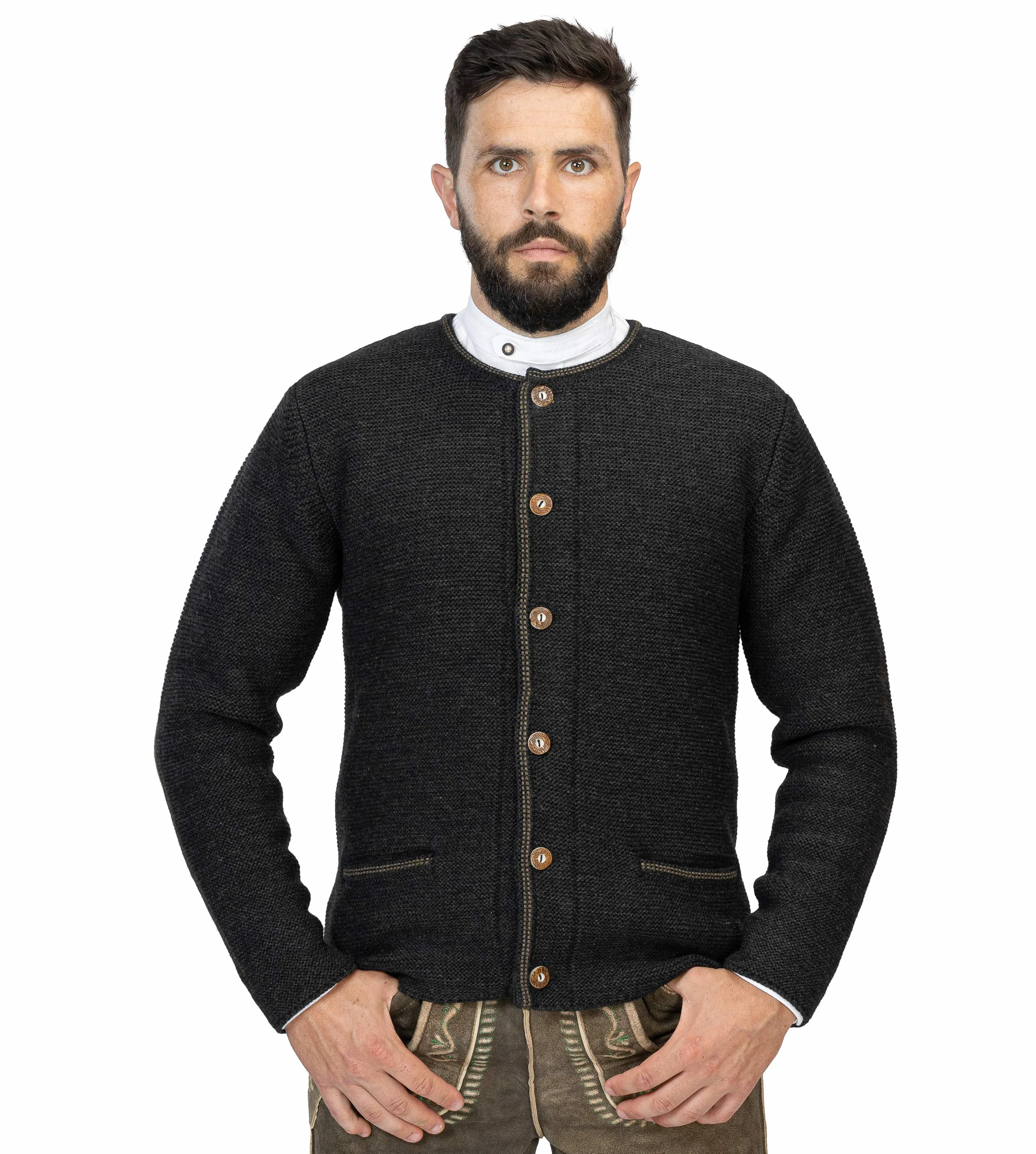 Anton - Cardigan da uomo di alta qualità, in lana