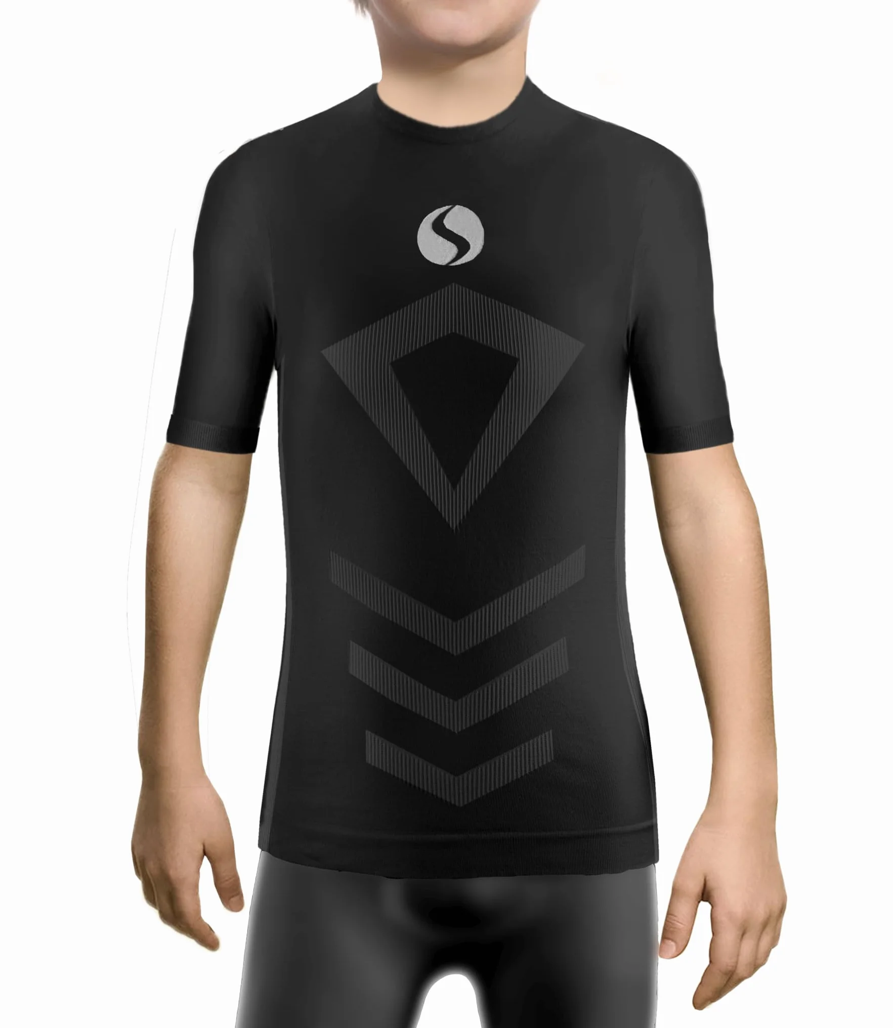 sesto senso Maglia Termica da Ragazzo a Manica Corta Intimo Sportivo a Compressione T-Shirt Base Basic