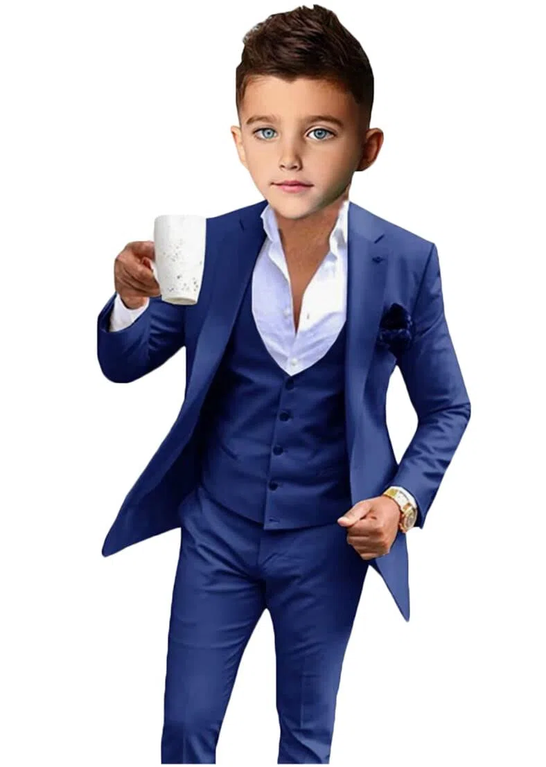 3 pz ragazzo vestito per matrimonio picco risvolto fiore ragazzo abiti slim fit ragazzi formali smoking ragazzi partito vestito