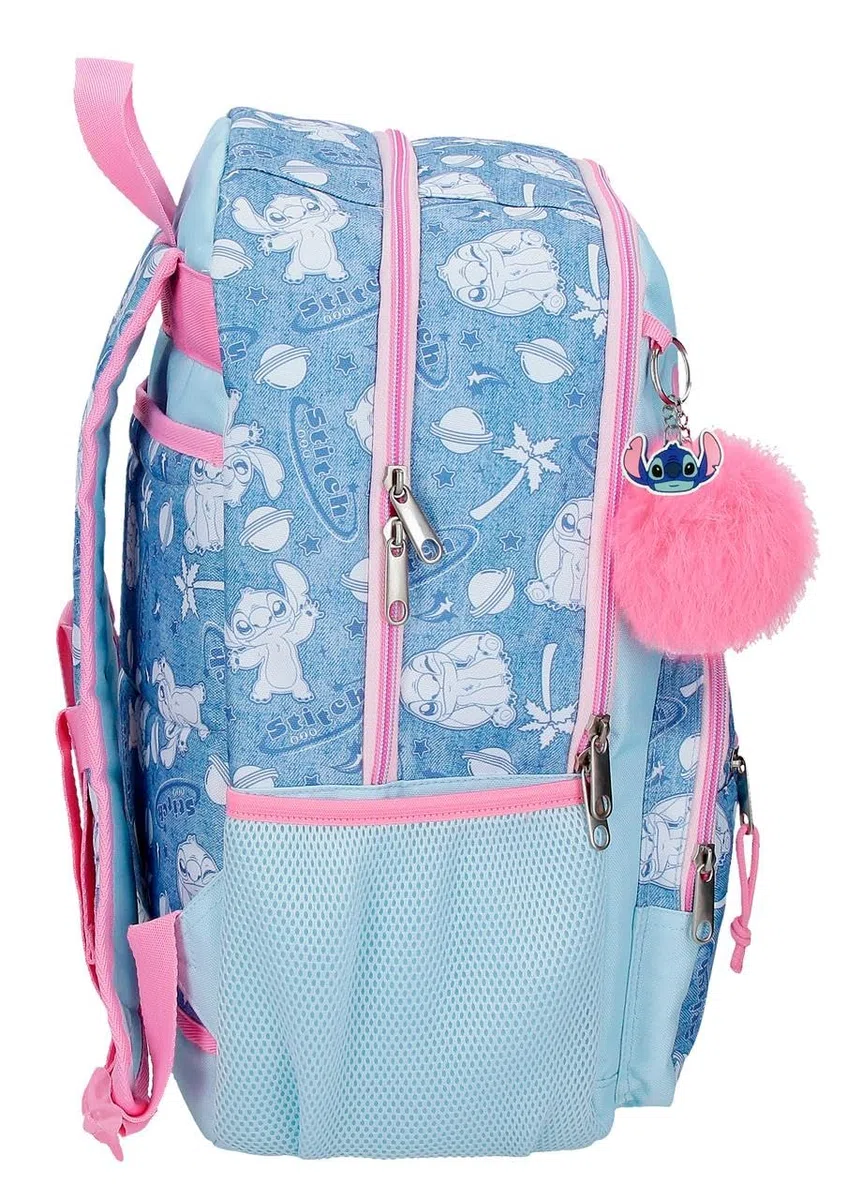 Disney Joumma Stitch Hearts Zaino Scolastico Doppio Scomparto 15.6" Blu 32x44x17 cm Poliestere 23.94L