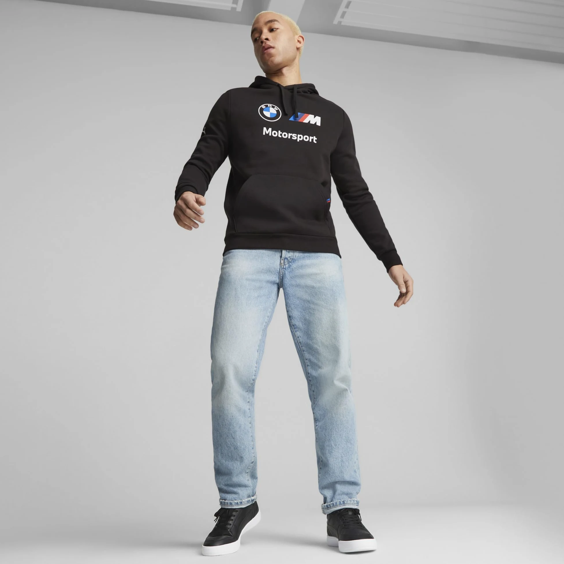 Puma BMW M Motorsport Essentials Fleece Hoodie Felpa con Cappuccio Uomo (Pacco da 1)