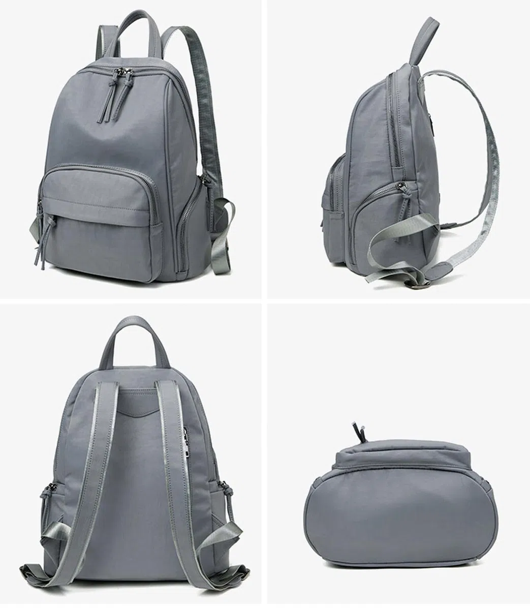 BUKESIYI Donna Borsa Zaino Elegante Zainetto Borse a Tracolla Zaini Antifurto Zainetti 2026 Firmate Nylon IT78591 Grigio