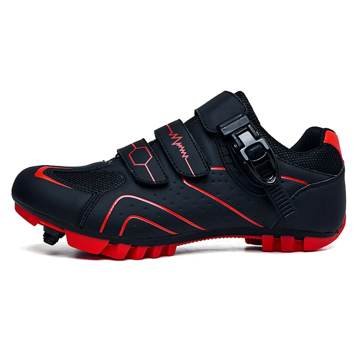 Scarpe ciclistiche MTB Maschile Scarpe per Mountain Bike compatibili con tacchette SPD a 2 bulloni Scarpe da Ciclismo da Corsa all'aperto Interno con Fibbia Veloce
