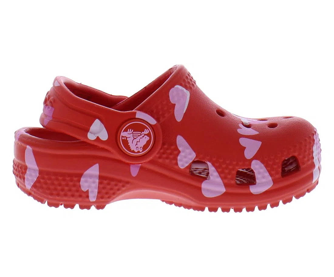 Crocs Classic VDay Clog T, Zoccoli Unisex - Bambini e Ragazzi, Cherry Red, 23/24 EU