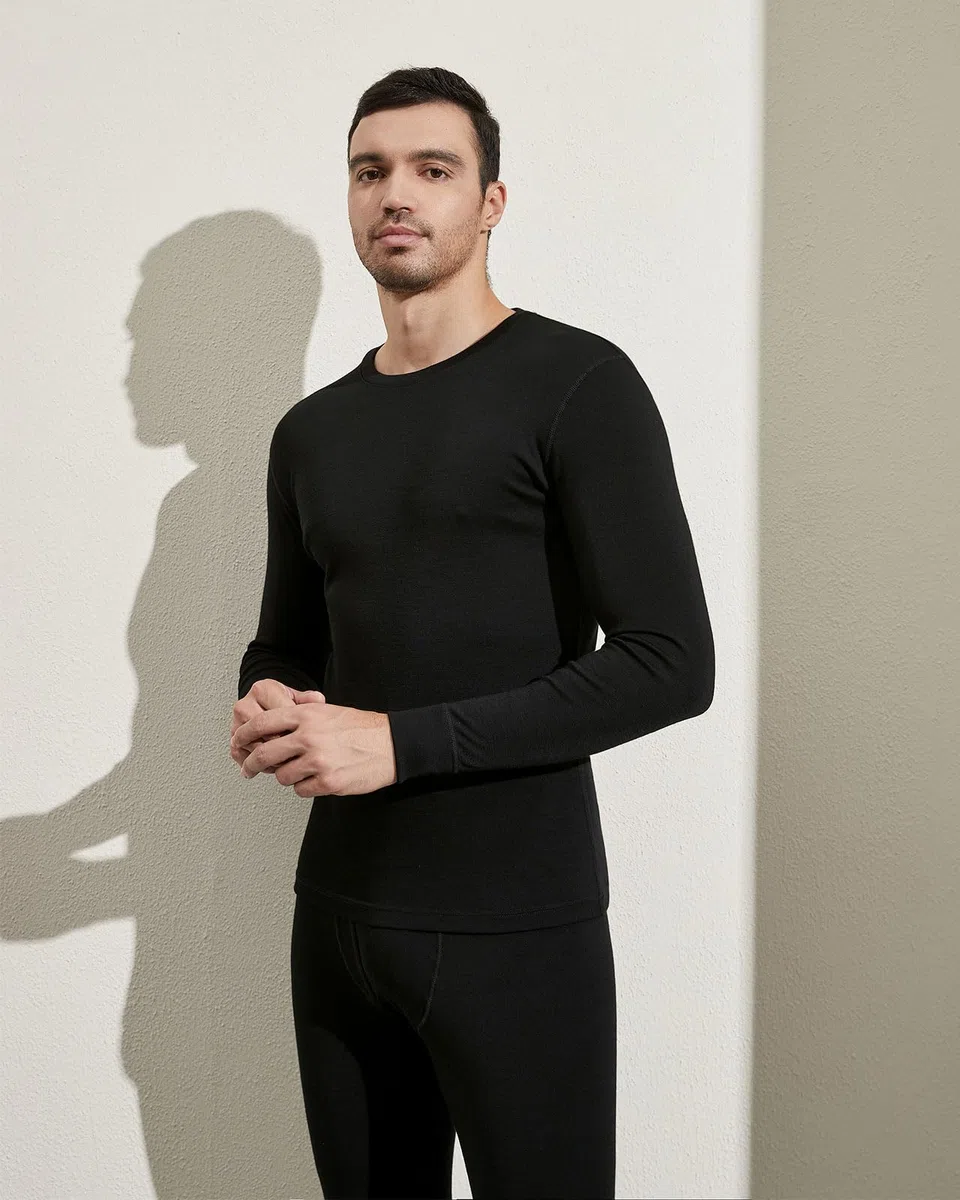 LAPASA Maglia Termica 100% Lana Merino Uomo Canottiera Tecnica Trekking Sport Hiking Strato Base Calore M29 M67