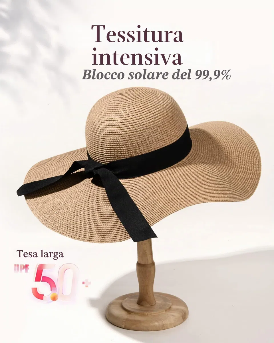FURTALK Cappello Estivo Moderno per Donne Cappello a Visiera con Tesa Larga UPF50+ Cappello da Viaggio Estivo per la Spiaggia