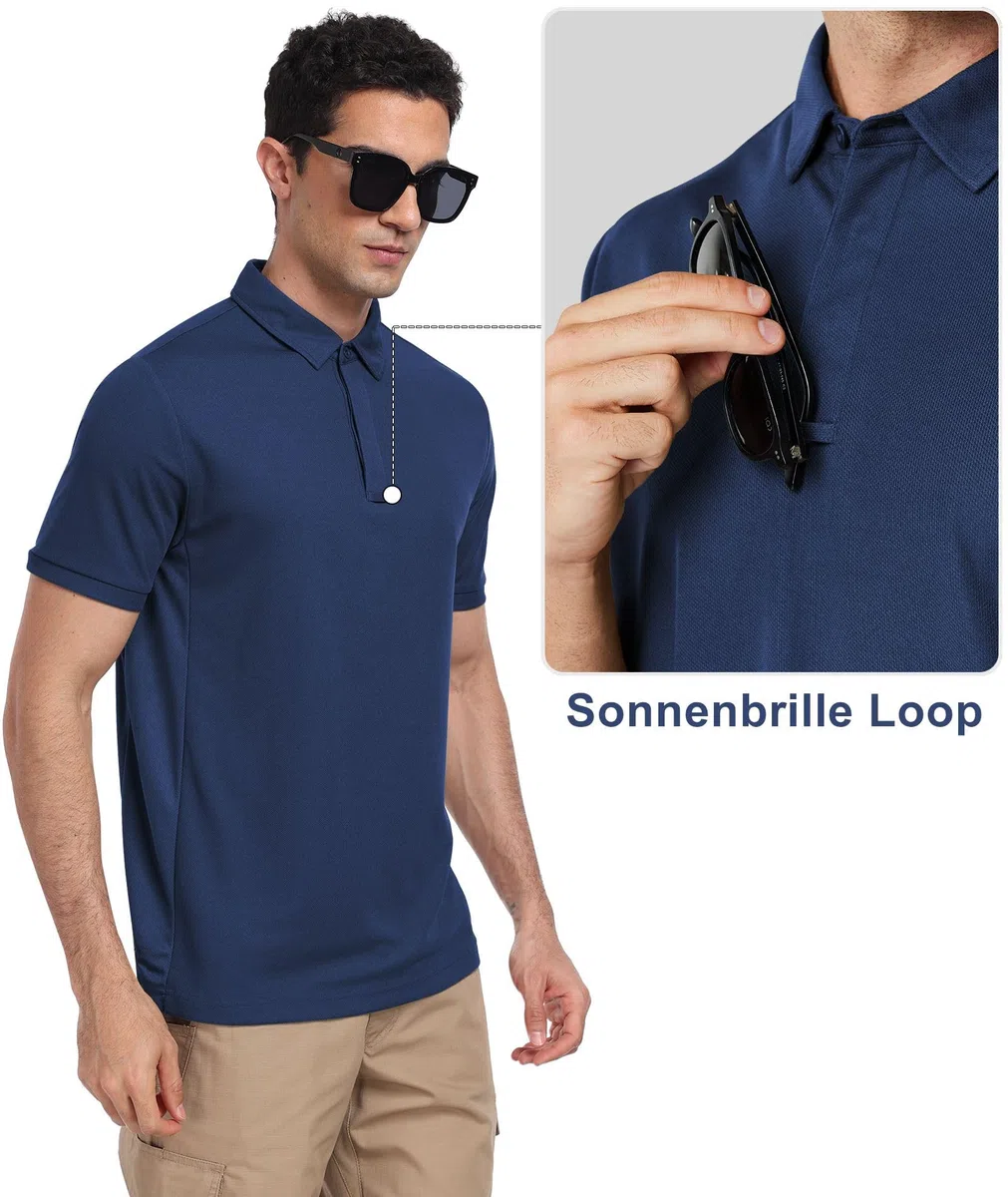 Polo Uomo Manica Corta, Maglietta Polo Uomo, Traspirante Polo T Shirt da Lavoro Uomo, Magliette Maniche Corte Uomo per attività All'aperto