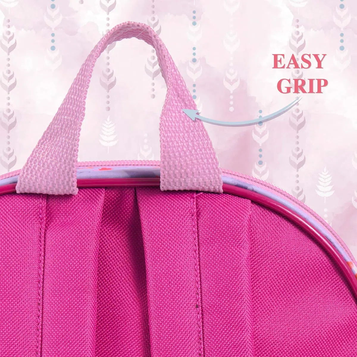 PERLETTI Zainetto Bambina Colorato Principesse Anna Elsa - Disney Frozen 2 con Pratica Tasca Frontale per Asilo - Cartella Scuola Materna Elementare Rosa e Lilla - 36x25x12 cm