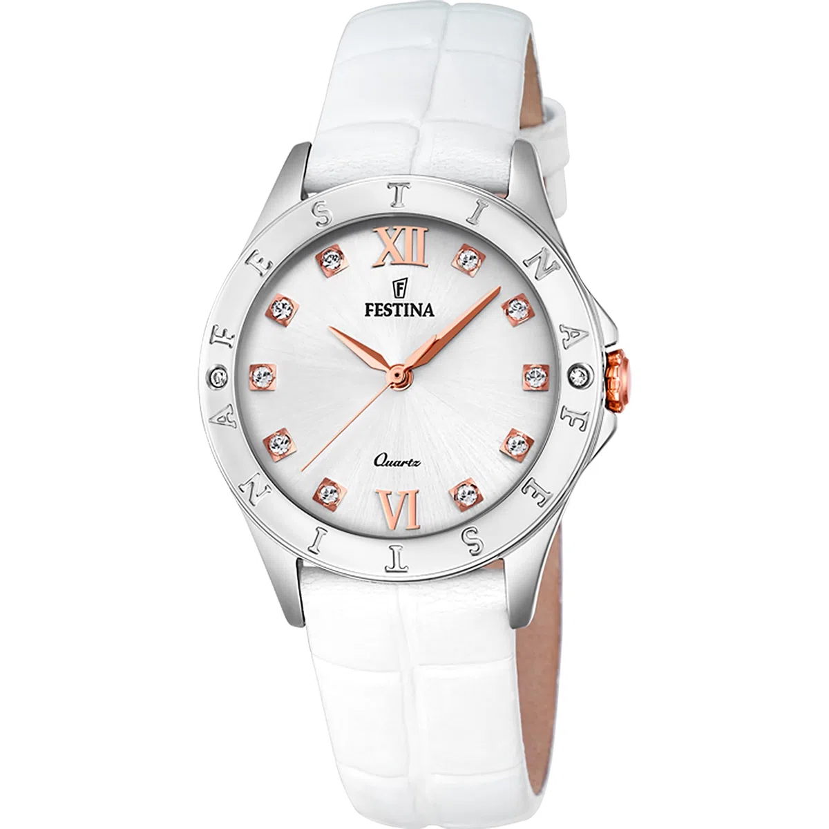 Festina Orologio Donna Analogico Cinturino in Pelle - Quarzo - Vetro minerale alta resistenza - Impermeabile 5 ATM - Elegante, classico e vintage - Special Prices F16929