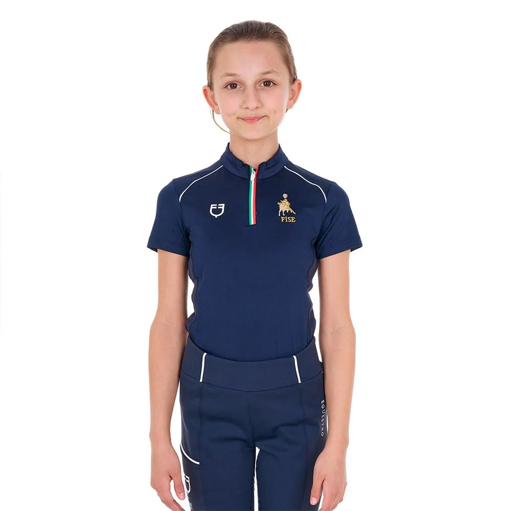 Fise Technical Training Zip Junior Short Sleeve Polo 10 Years