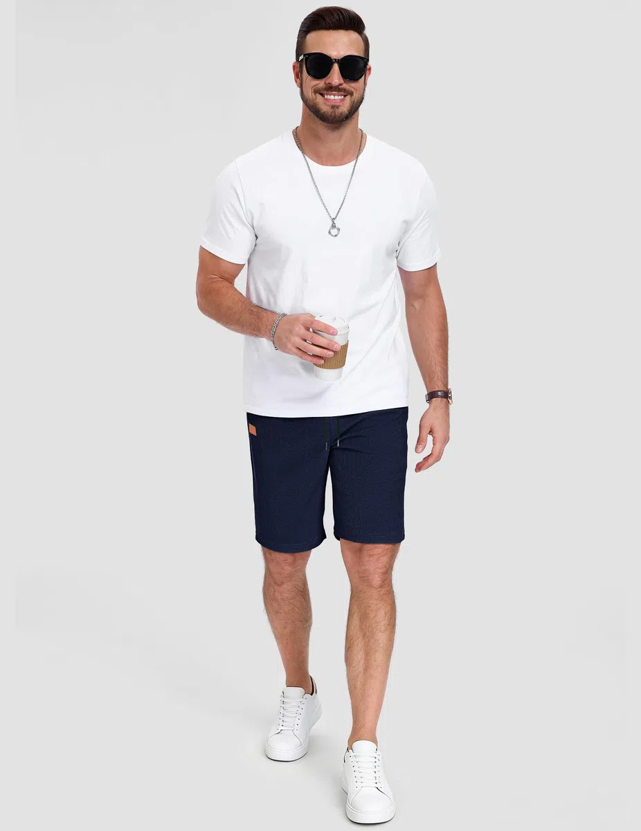 TARAINYA Pantaloncini Quadri Uomo Cotone Coulisse Estivi Causal Pantaloni Corti Uomo con Tasche