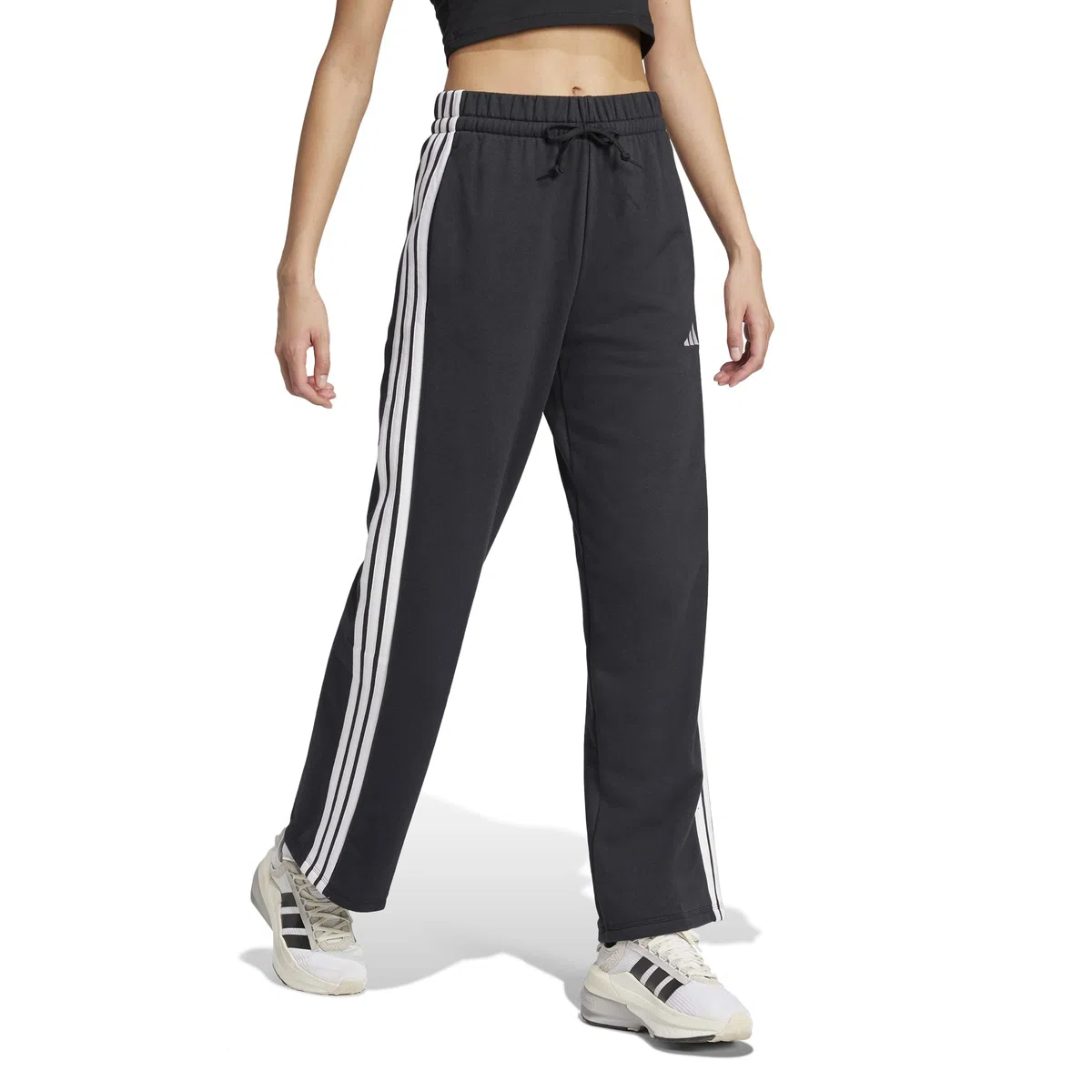 adidas Donna Essentials 3-Stripes Open Hem French Terry Pants