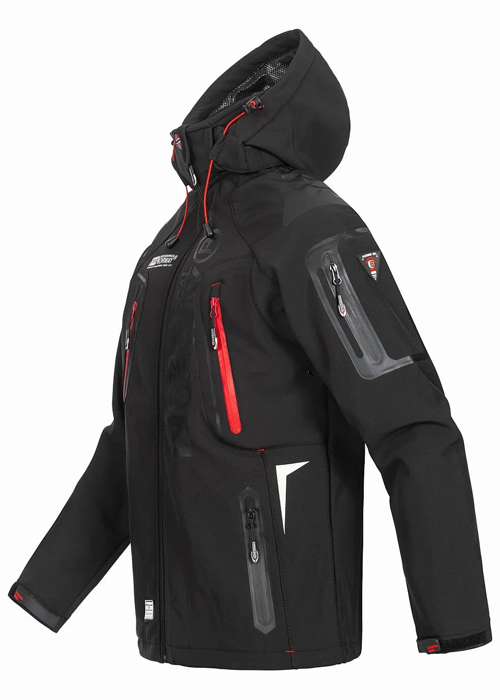 Geographical Norway Techno Men - Giacca Cappuccio Softshell Impermeabile Uomo - Giacca Vento Tattica Da Esterno - Escursionismo Sci Autunno Inverno Primavera