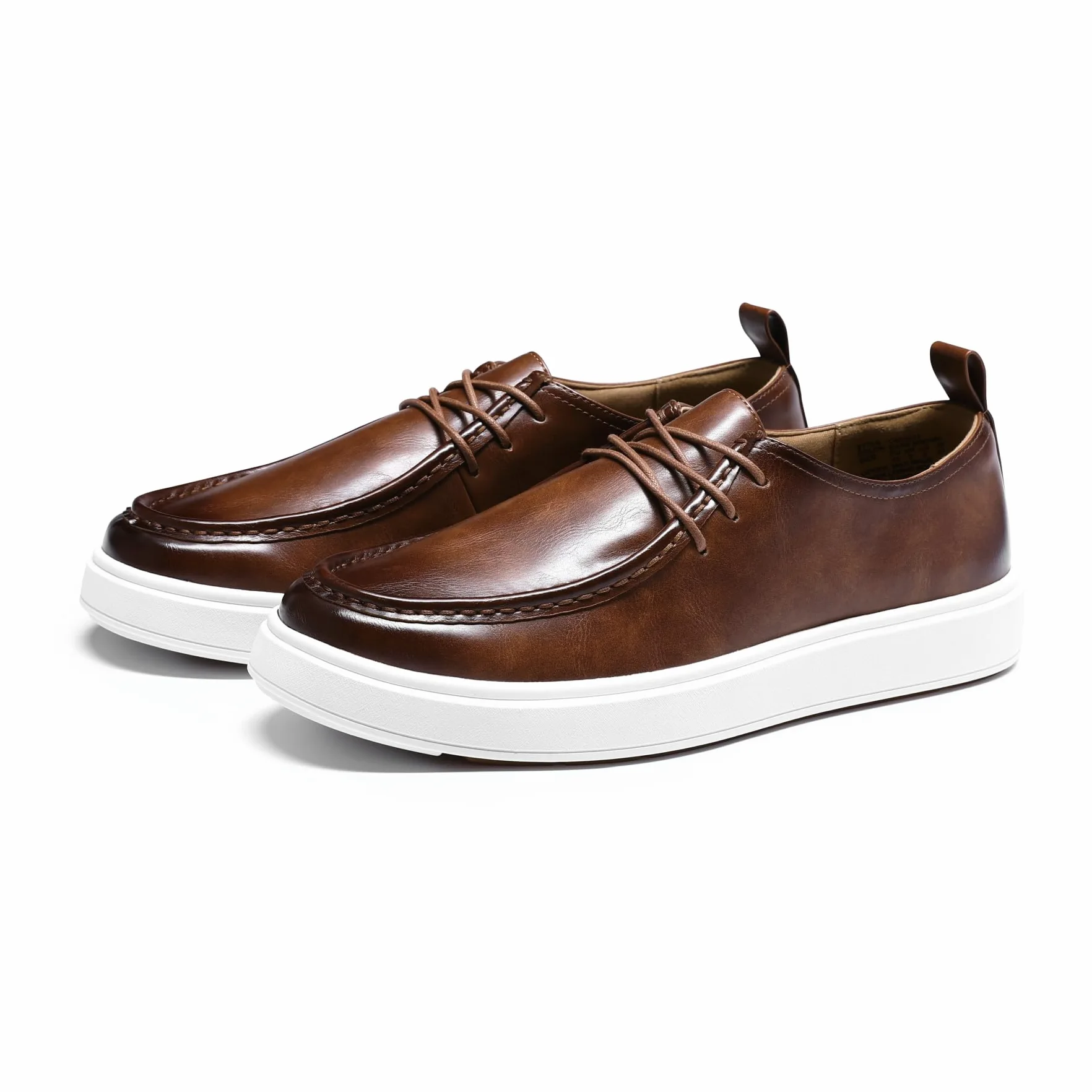 Allthemen Mocassini da Uomo con Lacci Loafer Basse in Pelle Scarpe Eleganti da Barca Casual