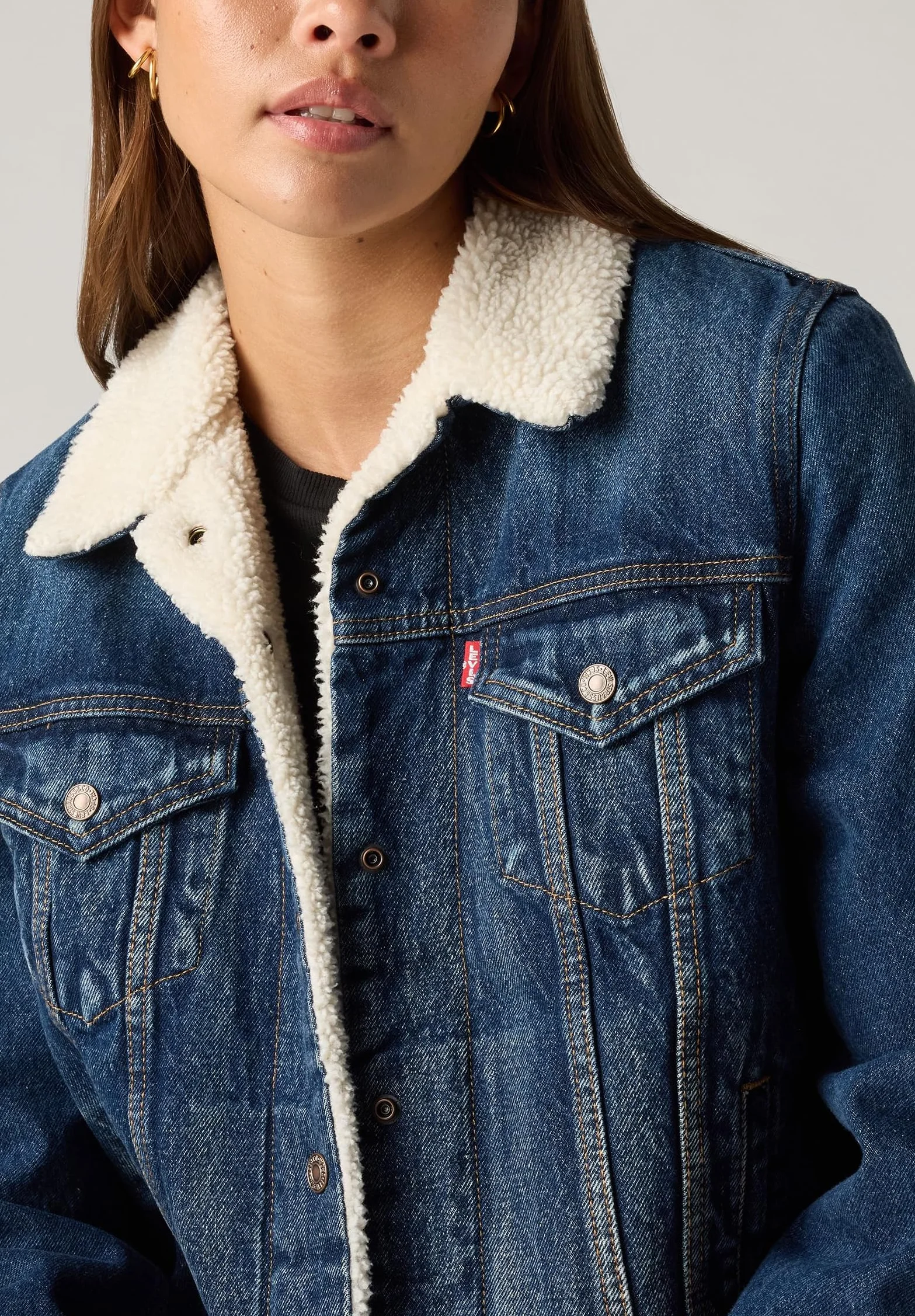 Levi's Original Sherpa Trucker Giacca Donna