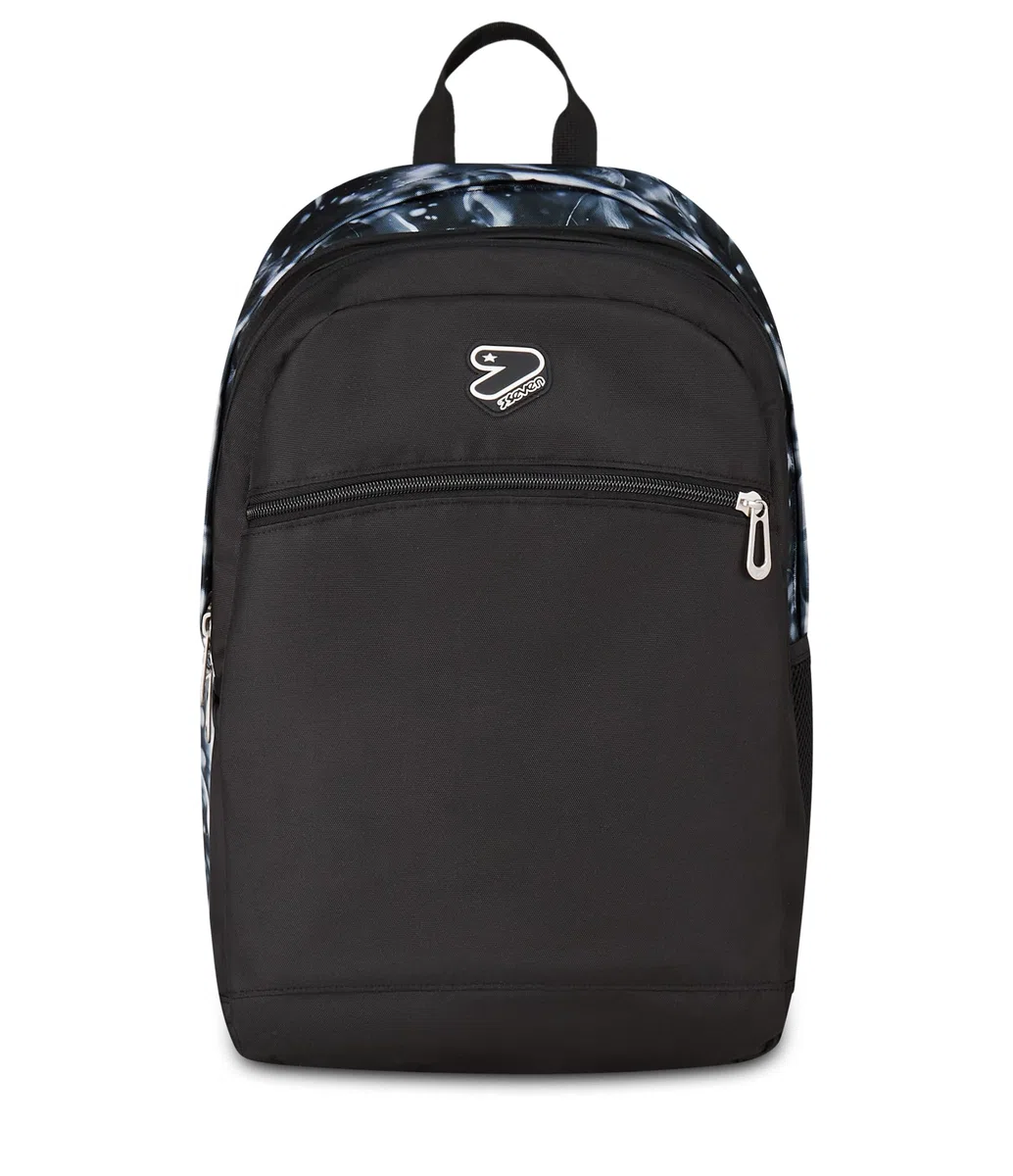Seven Zaino Scuola The Double Pro XXL Detach, Nero, 34 L, Doppio Scomparto, Cuffie wireless incluse, Zaino Staccabile e reversibile, Tasca porta pc, Tasche multiuso, Scuola media e superiore, Ragazzi