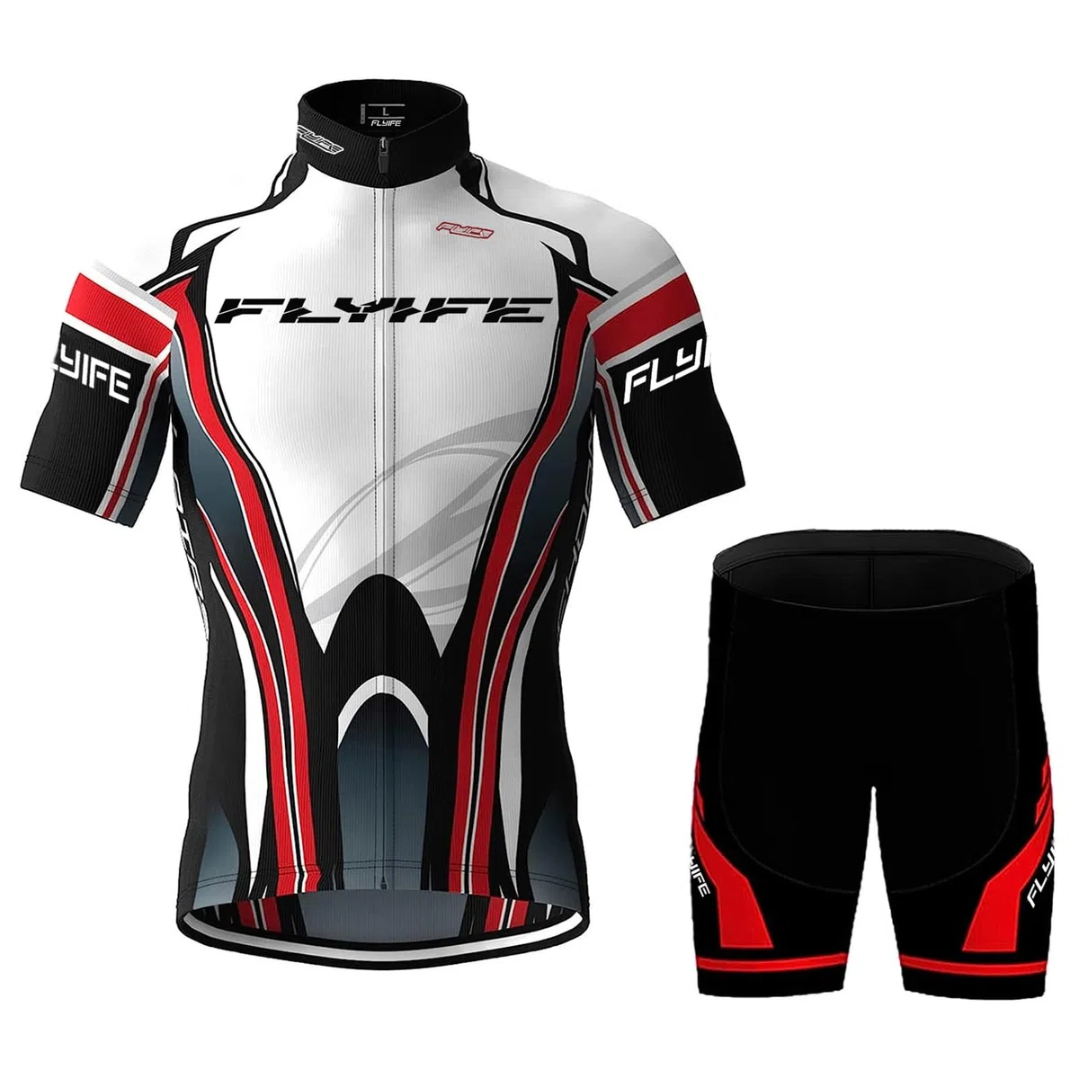 Abbigliamento Ciclismo Set Manica Corta Tuta Ciclismo Uomo Completo Ciclismo Estivo Con Pantaloncini Imbottiti in 9D Gel Traspirante e Ad Asciugatura Rapida