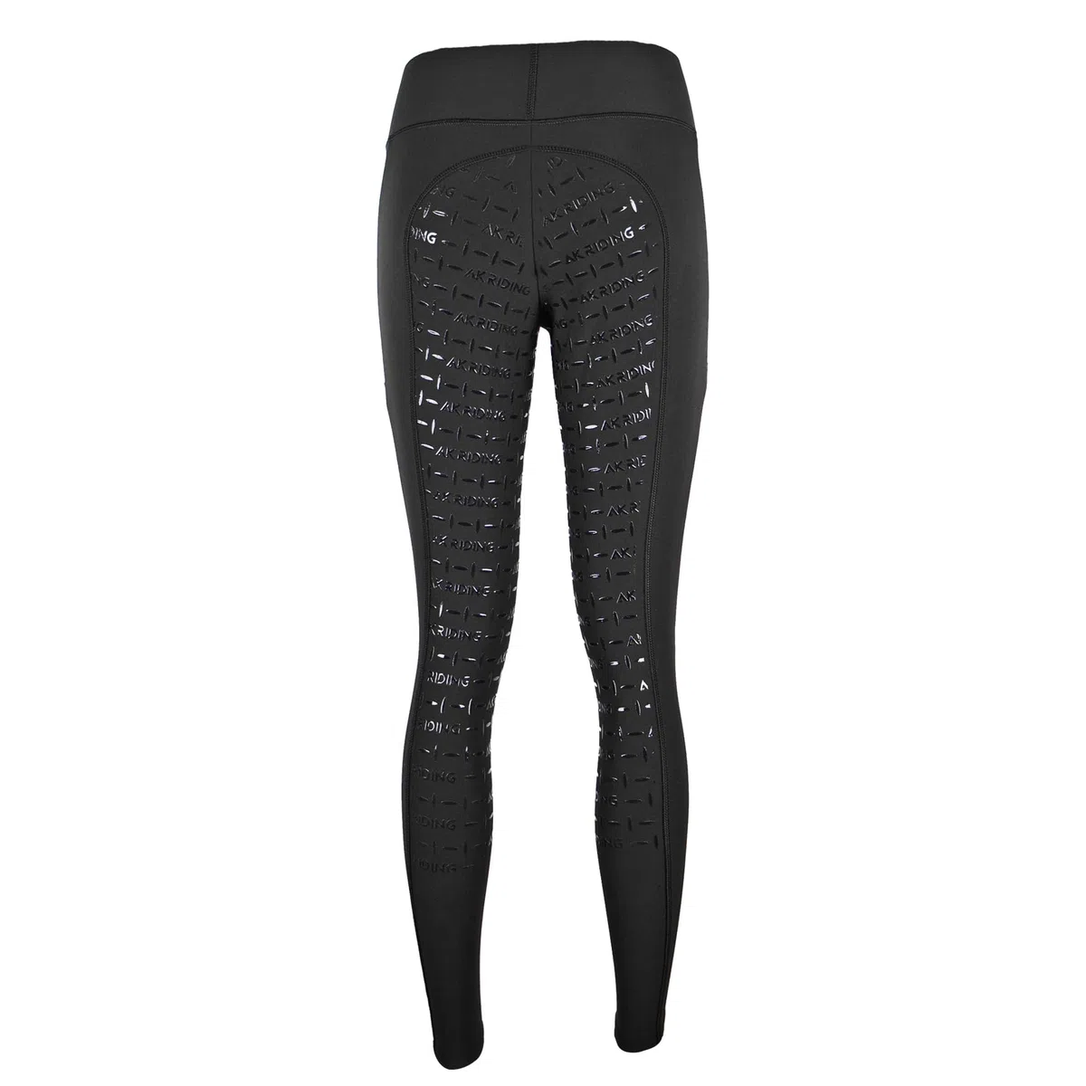 AK Nova AKRS-6071 - Leggings da equitazione, traspiranti, leggeri, a vita alta, con impugnatura in silicone e due tasche laterali