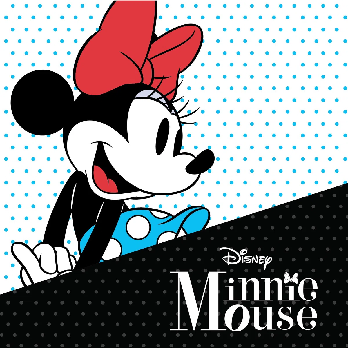 Disney Orecchini da donna Minnie Mouse, in argento Sterling con zirconi cubici e fiocco smaltato rosso