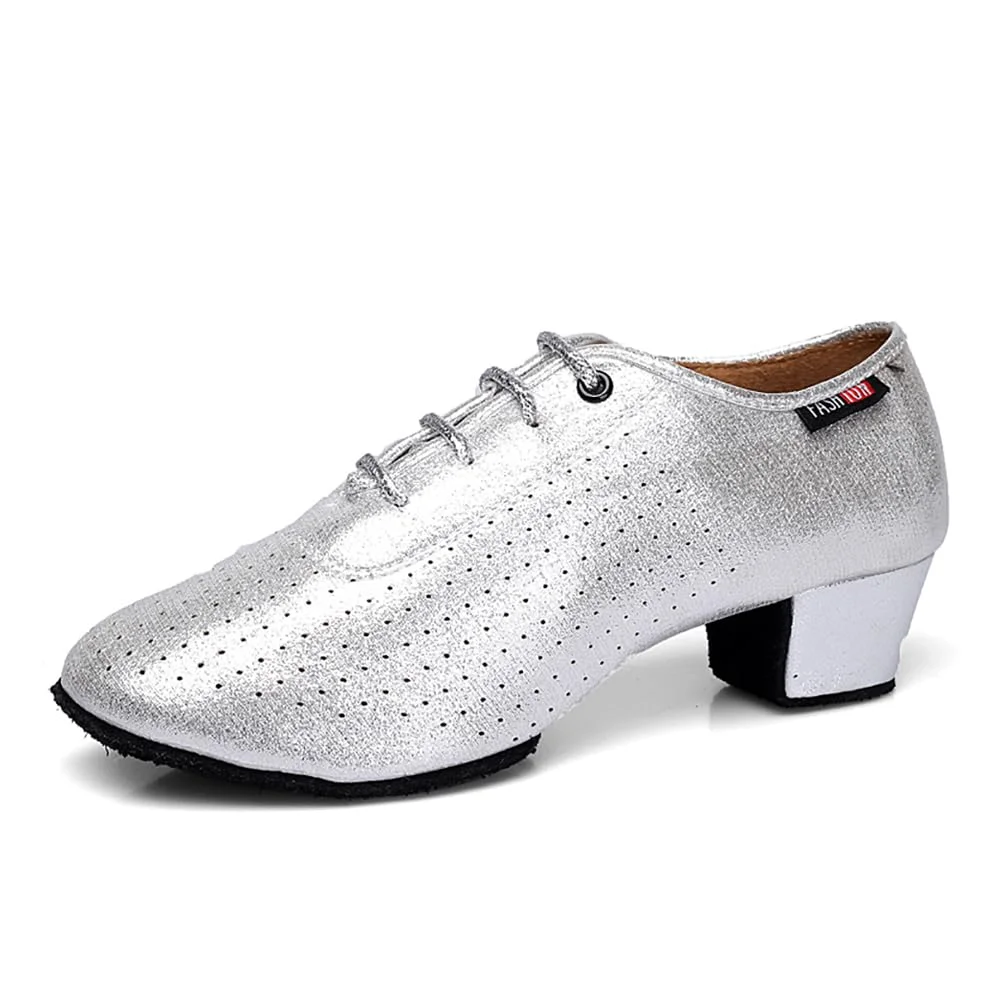 HIPPOSEUS Scarpe da Ballo Latino Americano Uomo Tacco Basso Salsa Tango