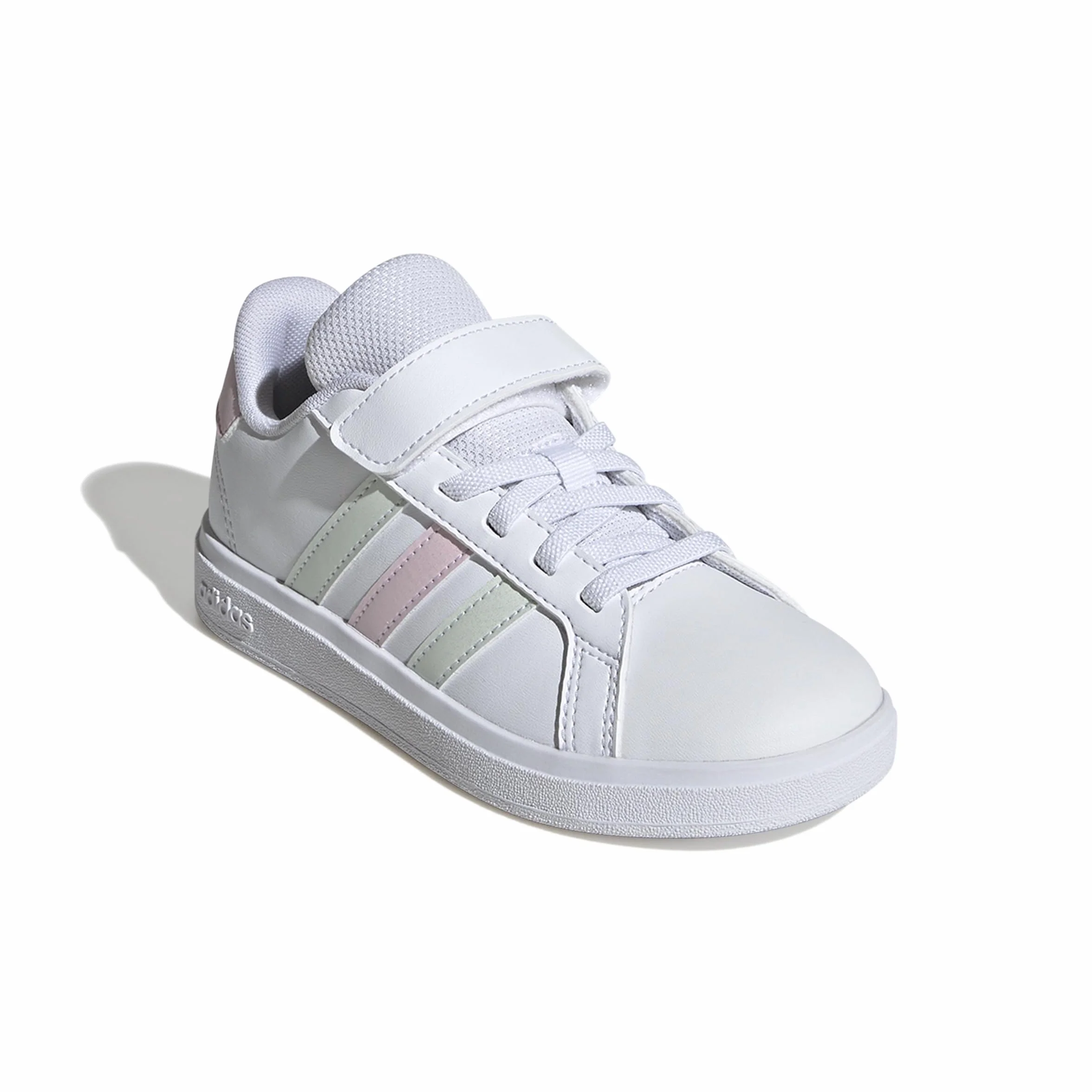 Adidas Unisex - Bambini Grand Court 2.0 Shoes Children, Ftwr White/Crystal Jade/Clear Pink, 28 EU