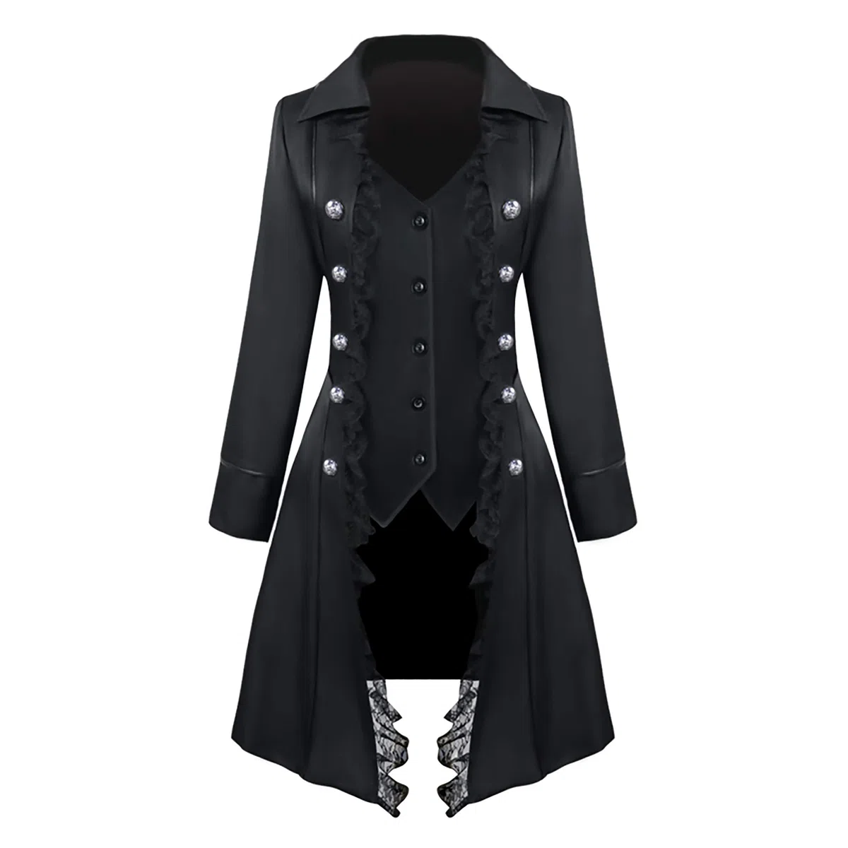 Feynman Giacca Steampunk, cappotto gotico con pizzo, barocco, vittoriano, tripetto, vintage, medievale, giacca, uniforme