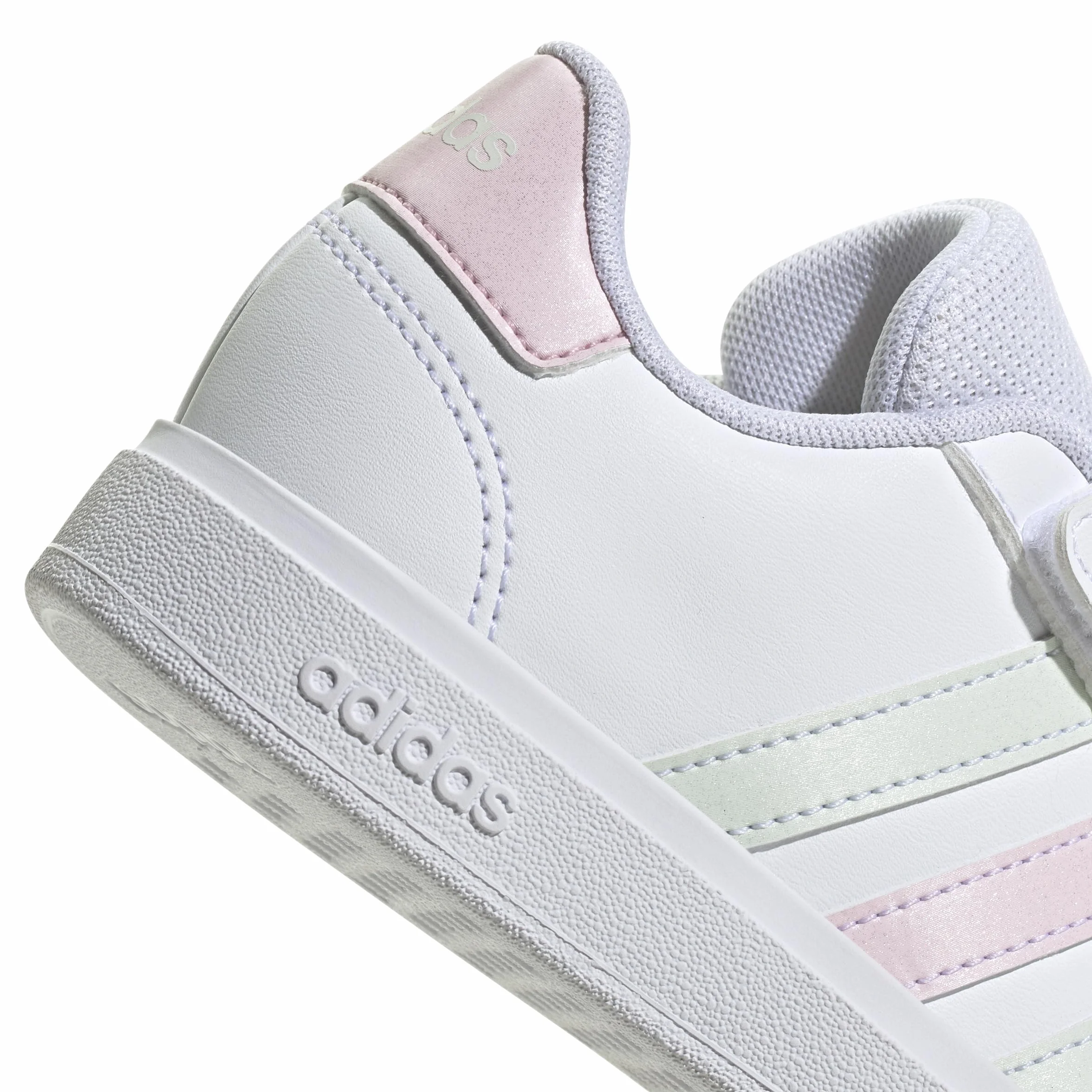Adidas Unisex - Bambini Grand Court 2.0 Shoes Children, Ftwr White/Crystal Jade/Clear Pink, 28 EU