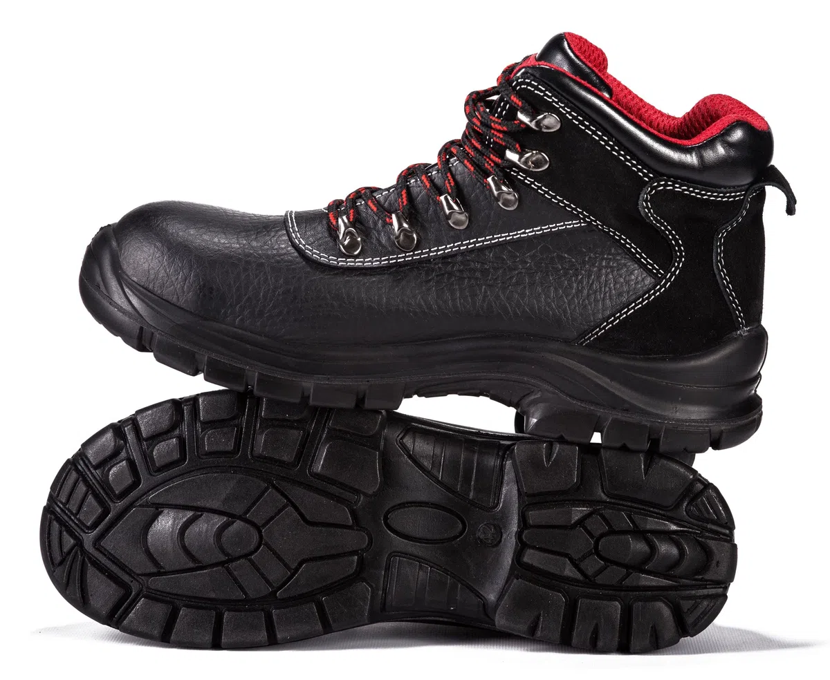 BLACK HAMMER Stivali Maschili in Pelle Scarpe Antinfortunistiche Impermeabili S3 SRC Scarpe da Lavoro in Pelle con Punta in Ferro Uomo 7777