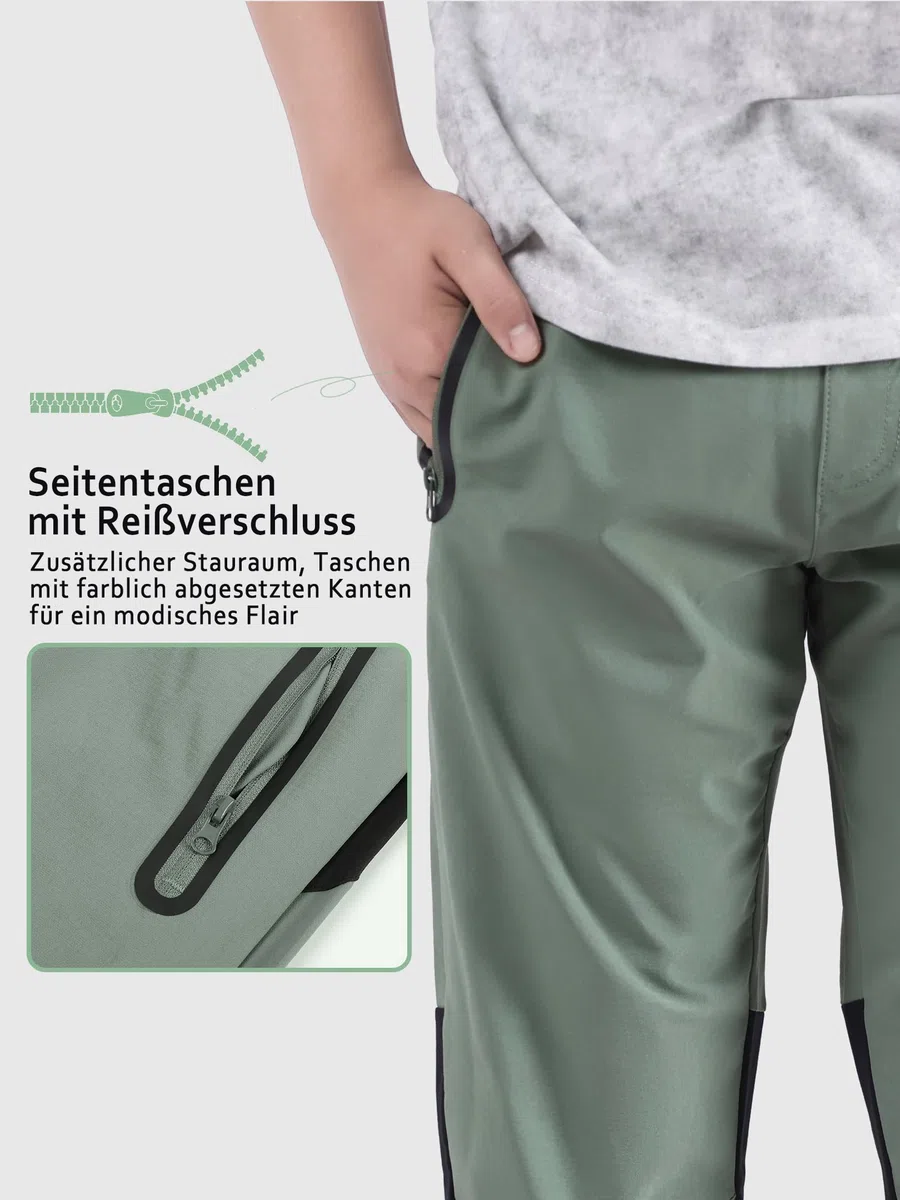 Pantaloni estivi da trekking, impermeabili, per bambini, per attività all'aria aperta