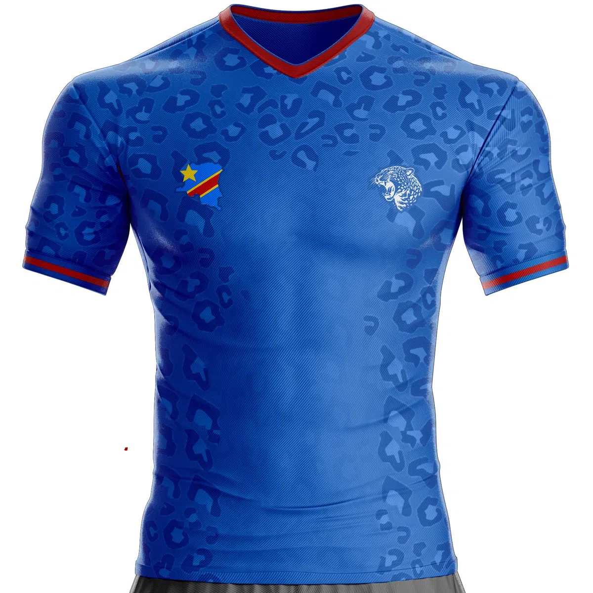 Maglia da calcio del Congo RDC-441 bandiera congolese