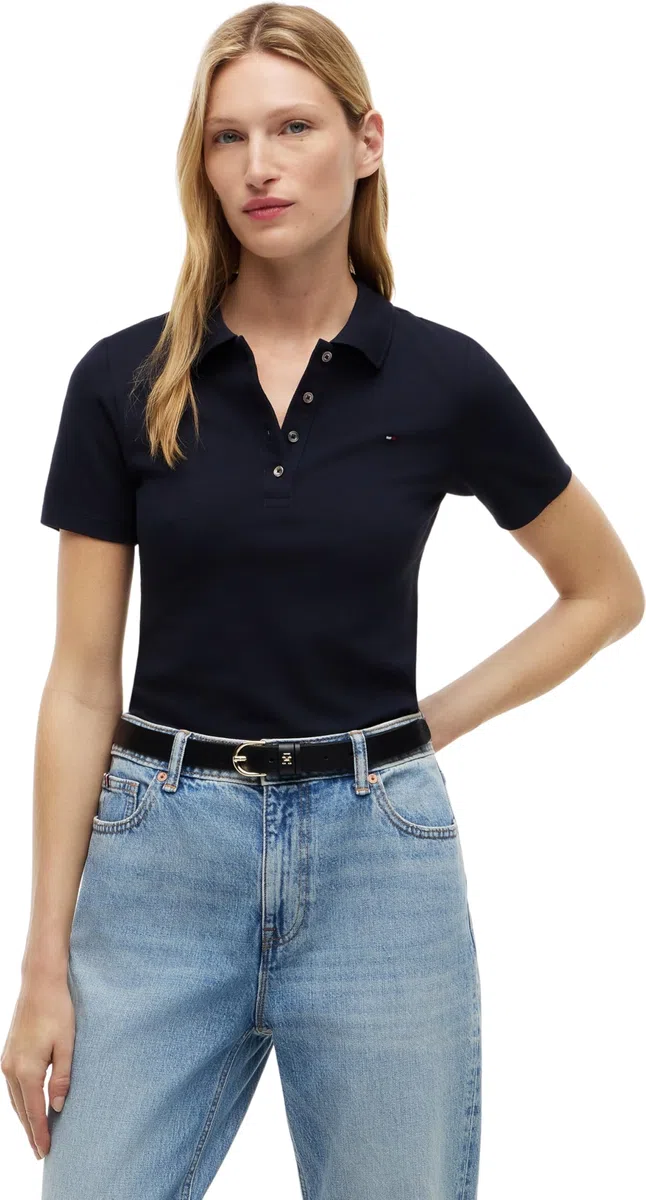 Tommy Hilfiger Donna Maglietta Polo Maniche Corte 1985 Polo Slim Fit