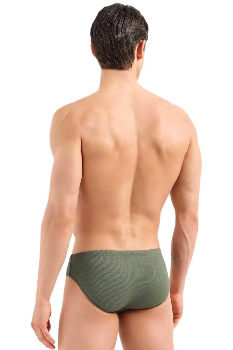 Emporio Armani Slip Mare Costume Piscina Elastico in Vita con Coulisse Esterna Beachwear Articolo 211730 4R407