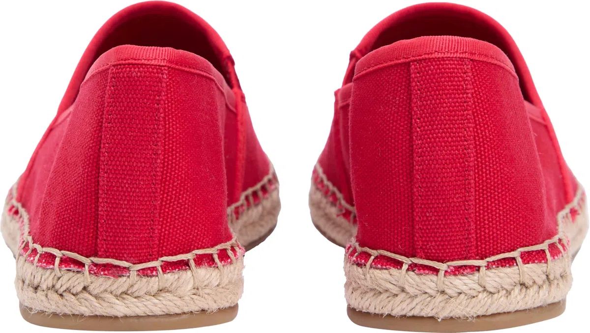 Tommy Hilfiger Donna Espadrillas Flag Canvas con Logo, Rosso (Primary Red), 39