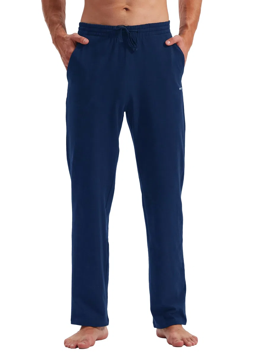 WILLIT Pantaloni da jogging da uomo, in cotone, per il tempo libero, per il fitness, per yoga, loose, da uomo con tasche