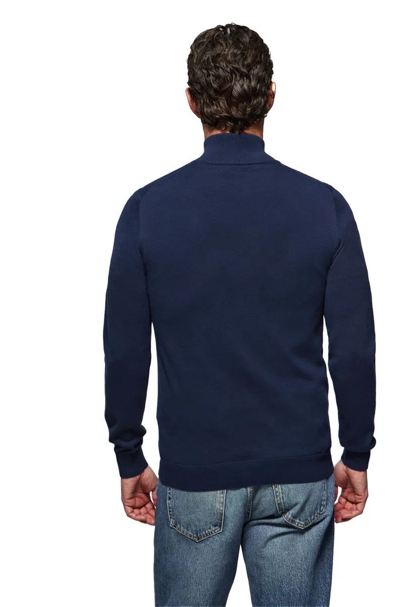 Polo Club Cardigan Uomo Cotone con Cerniera e Logo Ricamato