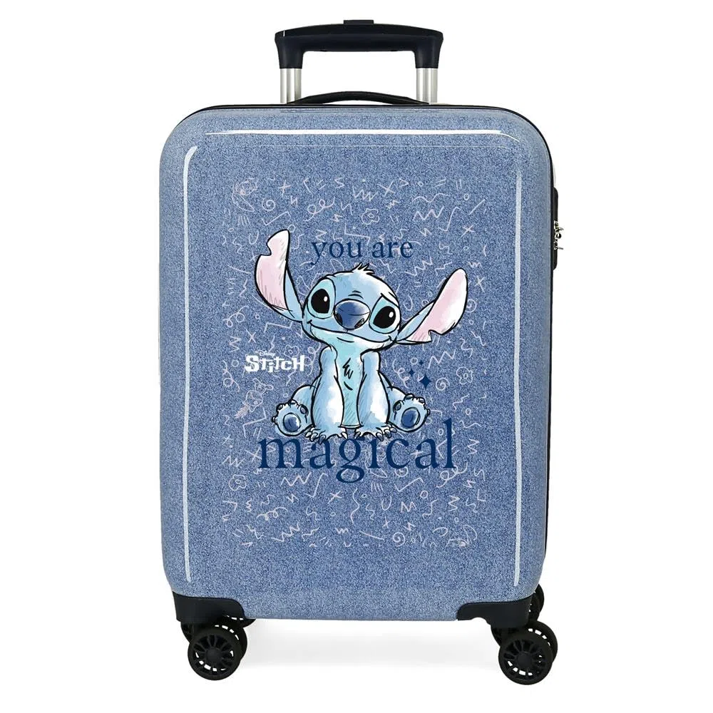 Disney Joumma Bags Stitch You Are Magical Valigie da Cabina, Set Valigie, Realizzato in ABS, Materiale resistente e leggero, Chiusura a combinazione laterale, Magico, Valigia