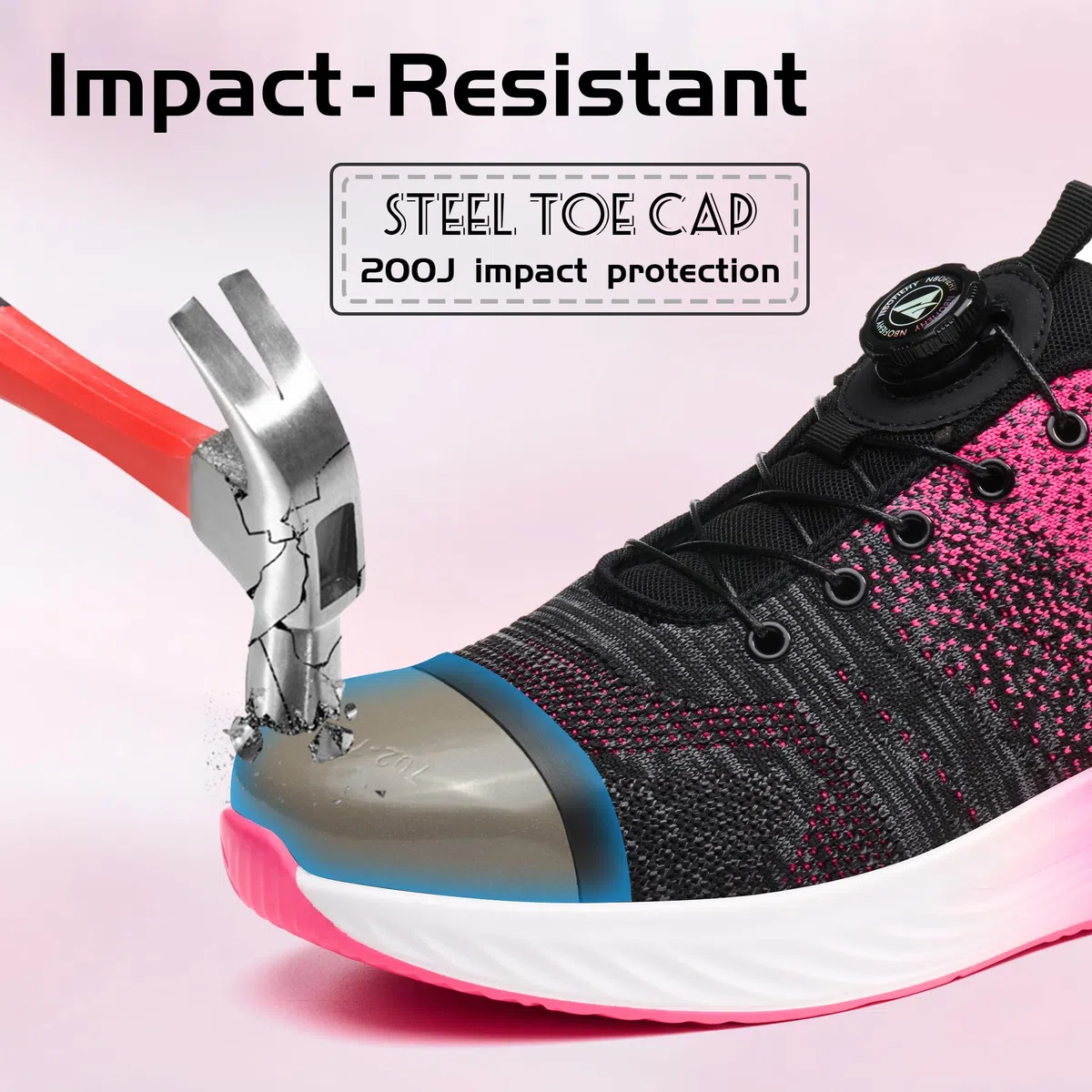 Scarpe Antinfortunistiche Uomo Donna Traspiranti Leggere Scarpe da Lavoro Comode Antiscivolo Scarpe Sicurezza con Punta in Acciaio