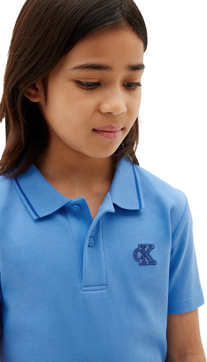Calvin Klein CK Monogram Polo SS Lvcktjb14b Polo S/S Bambini e Ragazzi