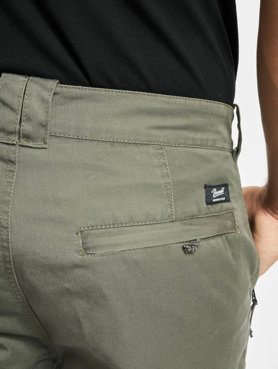 Brandit Savannah Uomo Pantaloni Modello Cargo Nero Straight