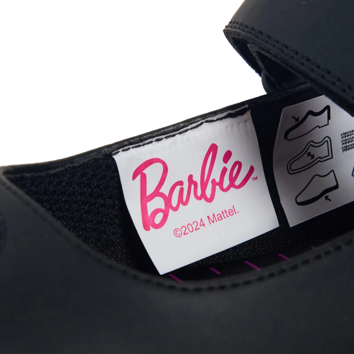 Barbie Scuola Scarpe Bambine Nero Opaco Chiusura Facile Suola Resistente Mocassini per Scuola