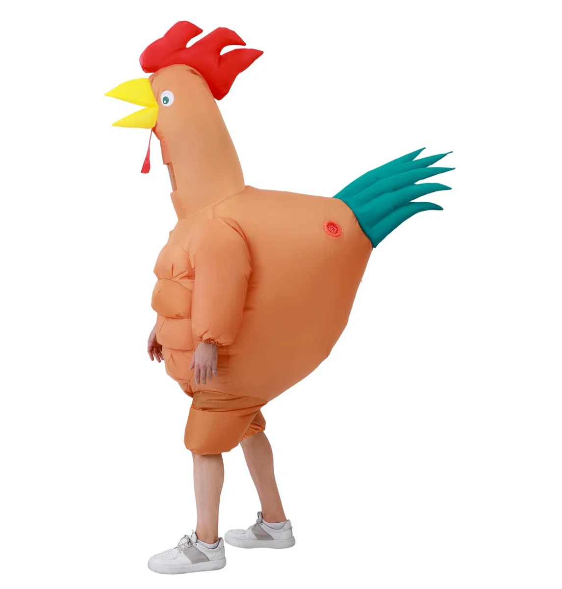 RHYTHMARTS Costume Gallina Gonfiabile Costume da Pollo Gonfiabile Costume Gonfiabile da Gallo Costume Adulti di Halloween Carnevale Natale